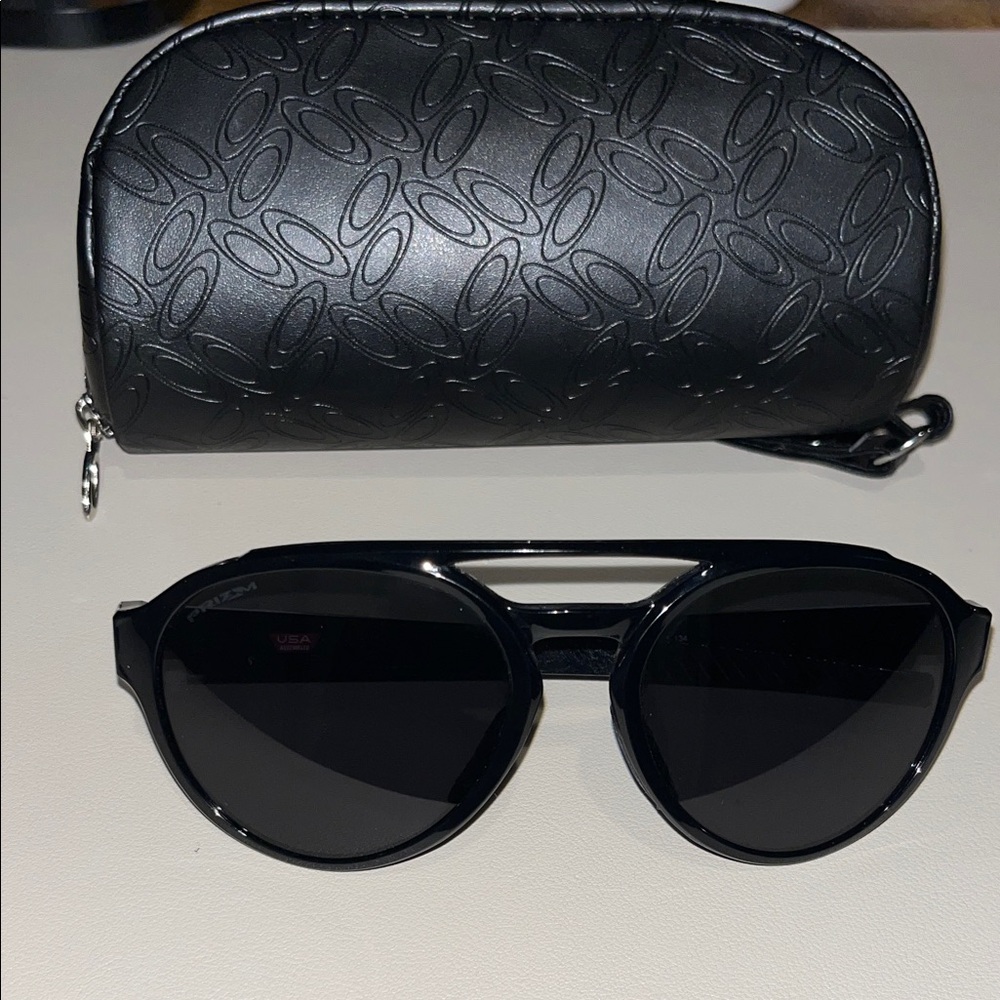 Oakley Black  Forager Sunglasses with Embossed Case